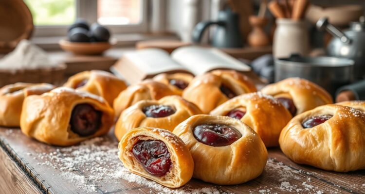 Drożdżówki ze śliwkami